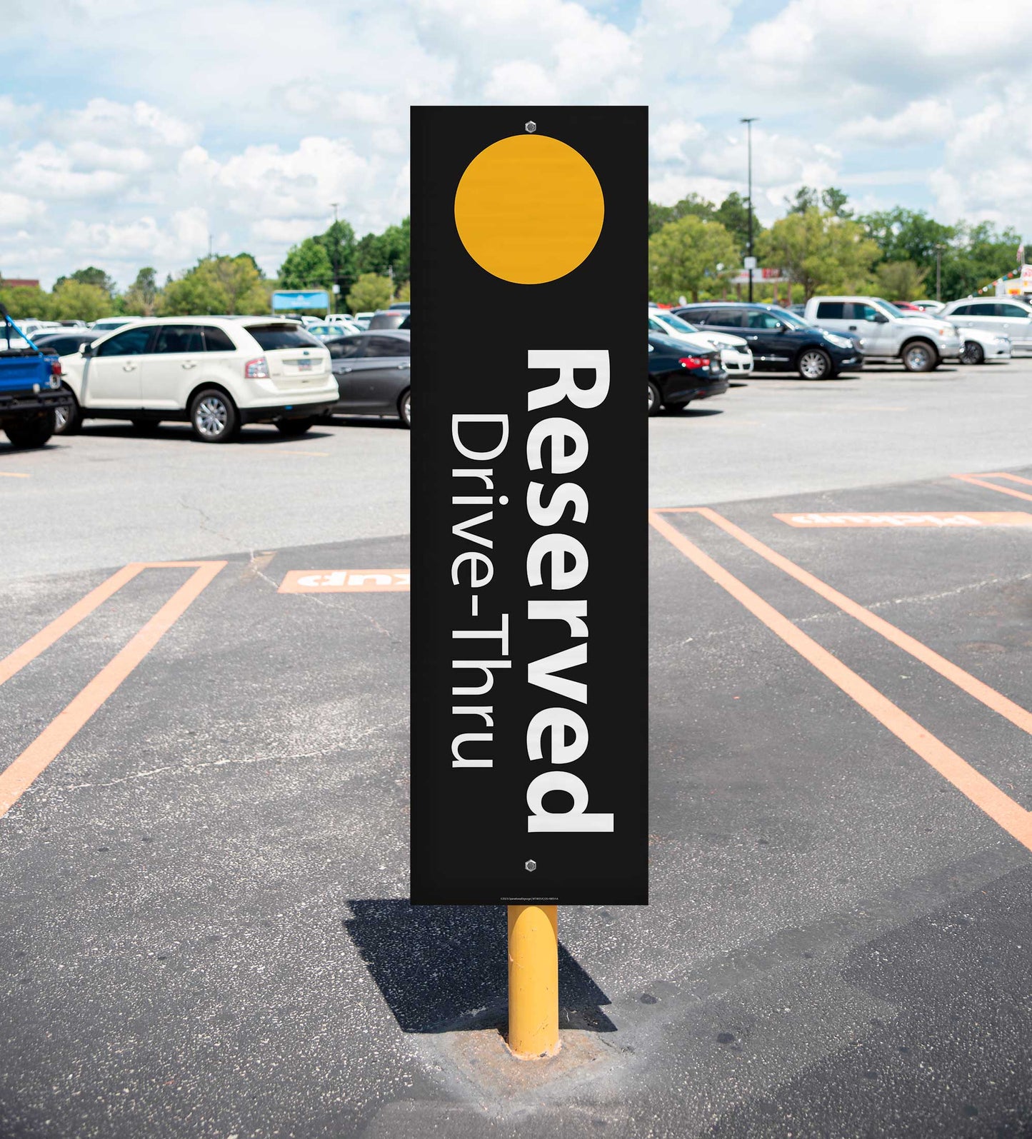 Reserved Drive Thru - Parking Sign
