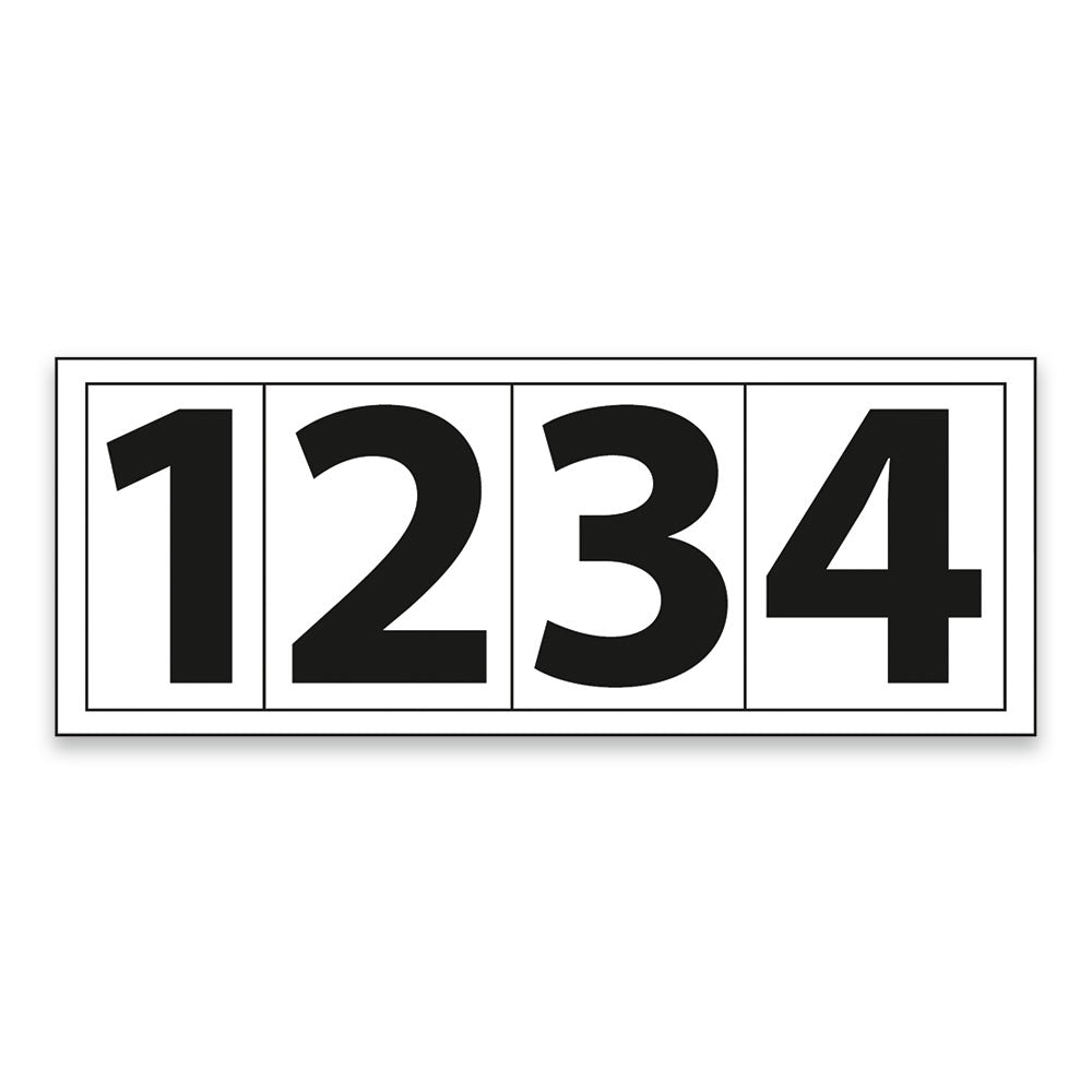 Parking Sign Numbers - 1-4