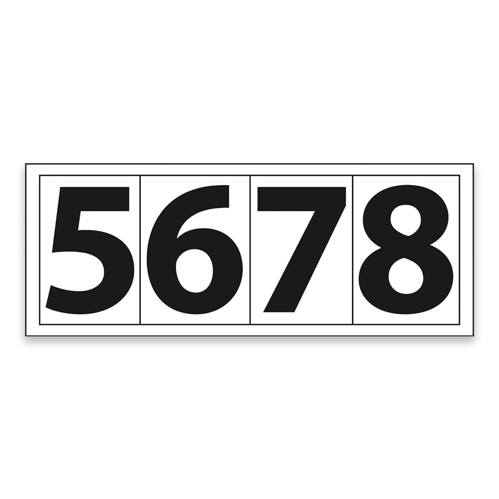 Parking Sign Numbers - 5-8
