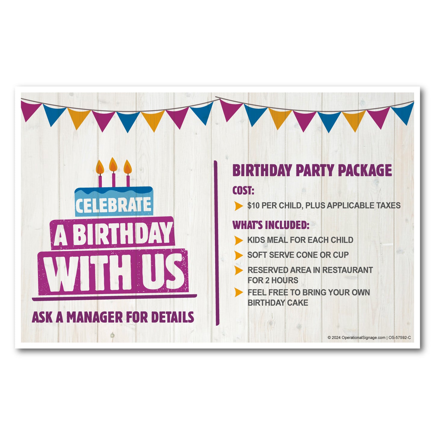 Birthday Parties - Bag Stuffers 8.5 in. x 5.5 in.