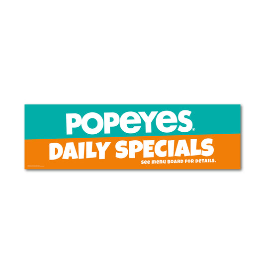 Daily Specials - Popeyes - Banner - 3 ft. x 10 ft.