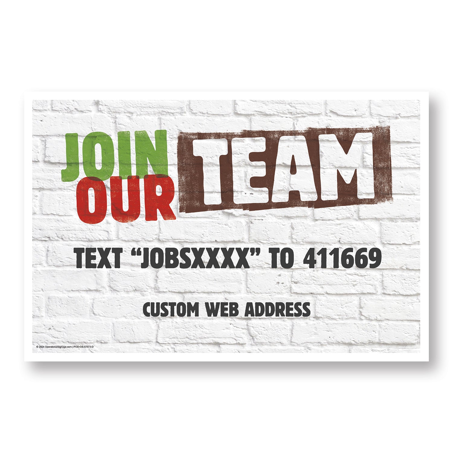 Pay Window Sign Join Our Team - Pay Window Decal Pkg. of 2 – OperationalSignage.com