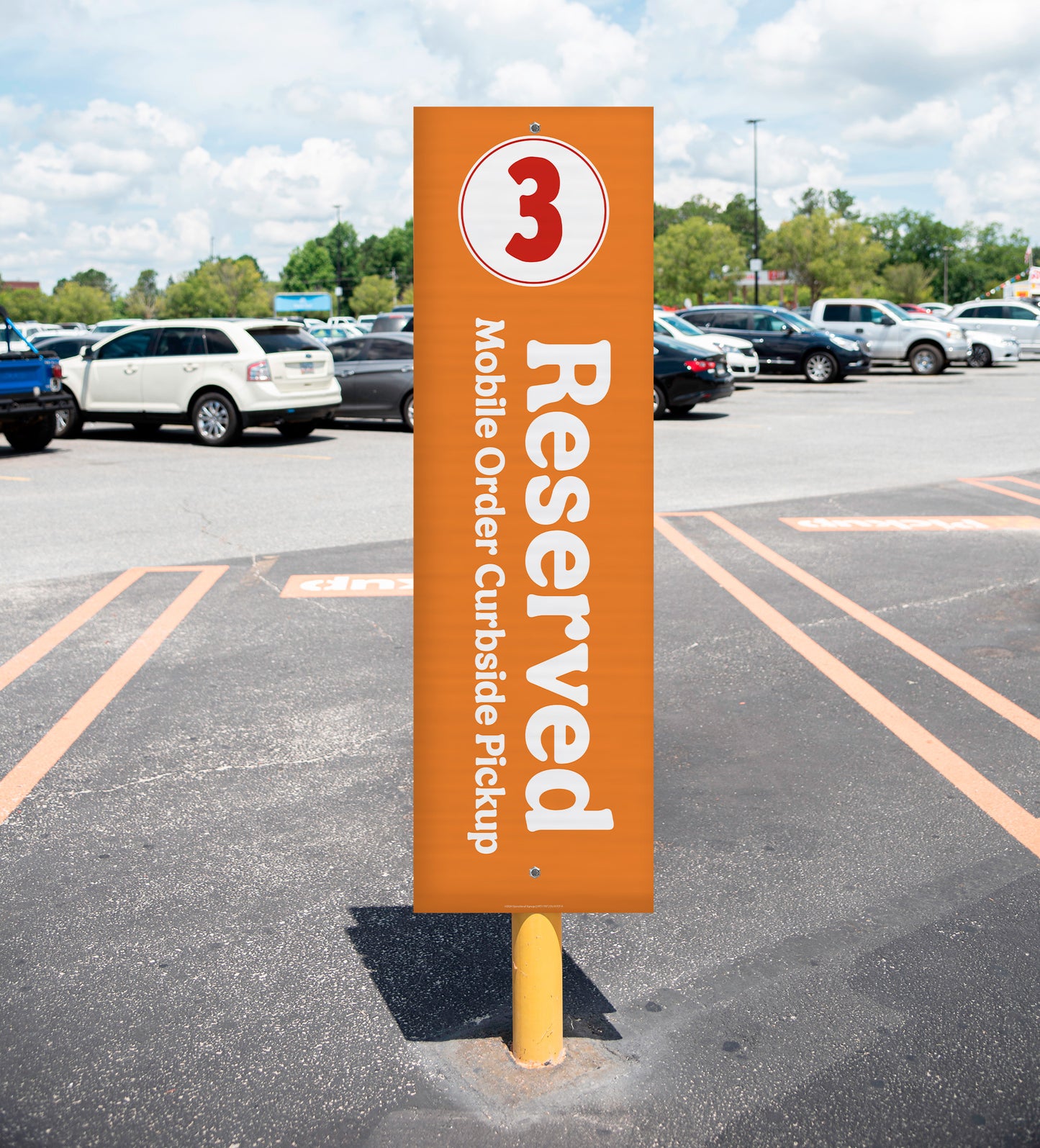 Reserved #3 Mobile Order Sign - Parking Sign