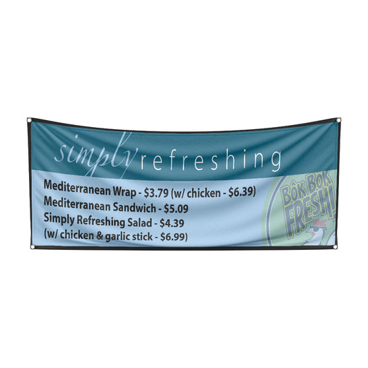 Restaurant Custom Banner  -  10 Ft. X 3 Ft.