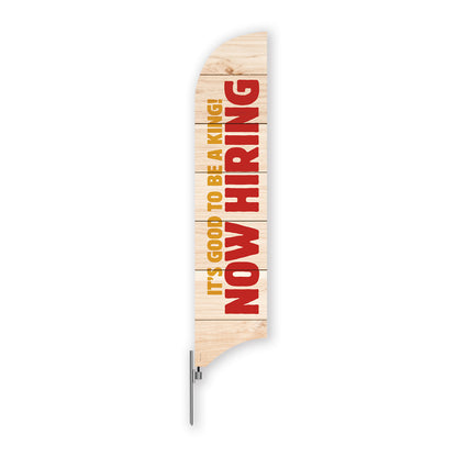 Now Hiring - Blade Flag w/Hardware - 13 FT.