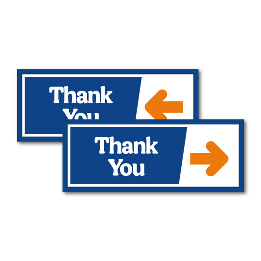 Thank You - Blue/Orange - Directional Sign