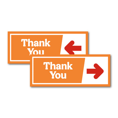 Thank You - Orange/Red - Directional Sign