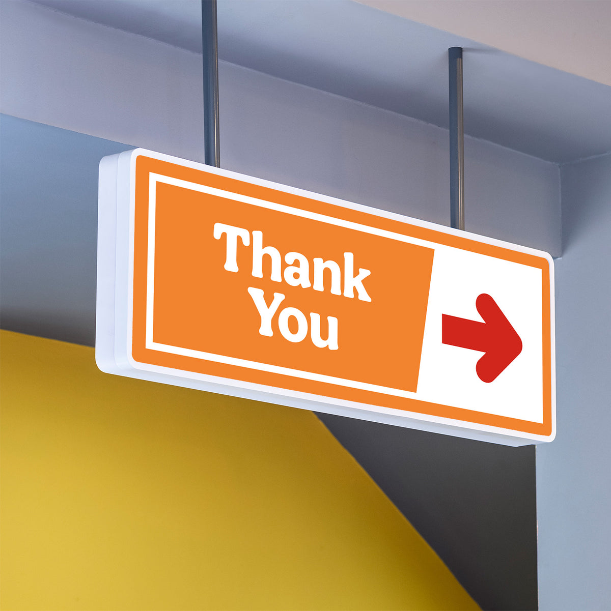 Directional Sign Color:red Thank You - Orange/Red - Directional Sign – OperationalSignage.com