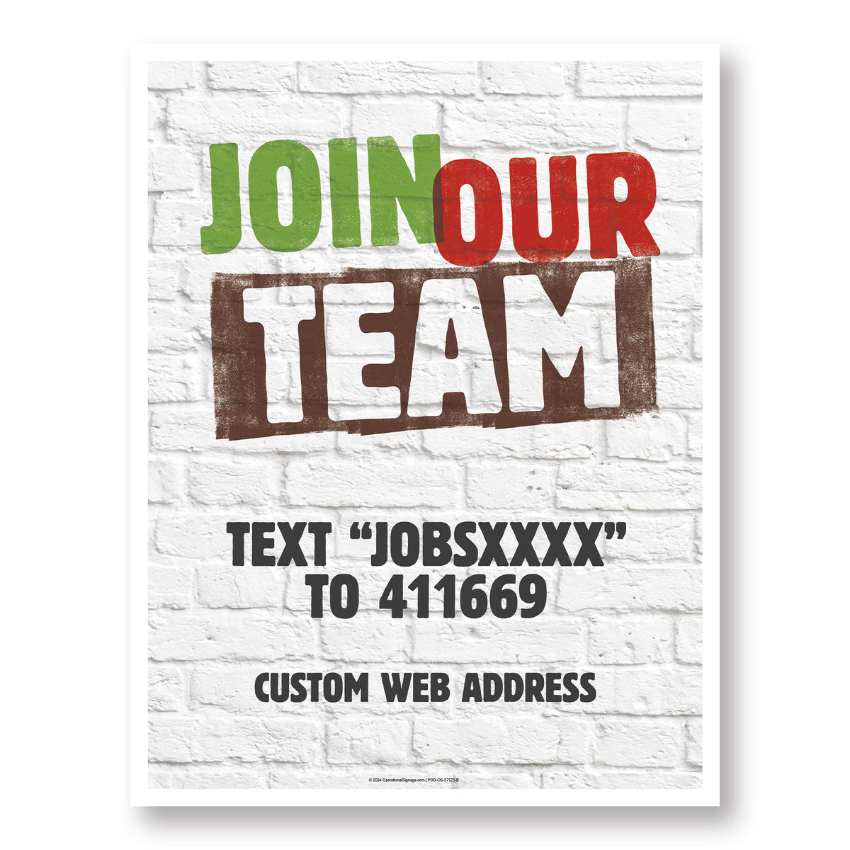 Team Members Signange Join Our Team - Window Decal - 8.5 in. x 11 in. – OperationalSignage.com