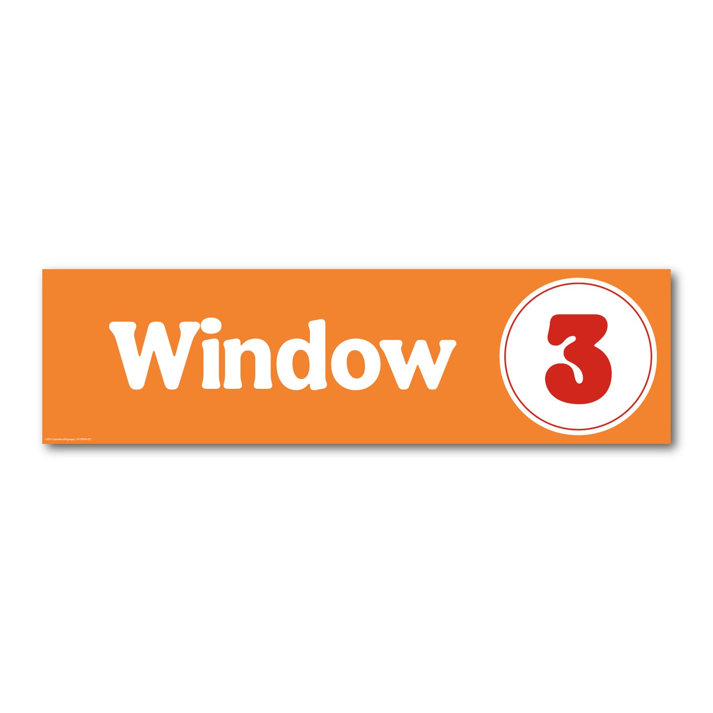 Window Signs 1 & 2 Set - Orange and Red