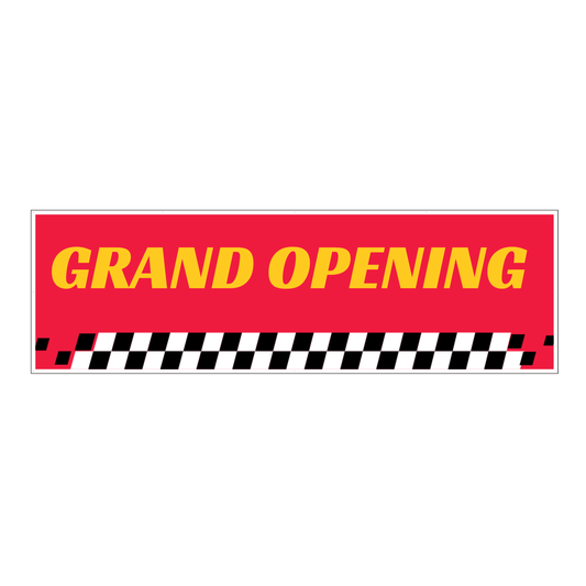 Grand Opening - Red & Yellow Banner - 3 ft. x 10 ft.