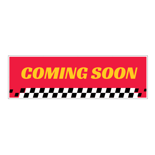 Coming Soon - Red & Yellow Banner - 3 ft. x 10 ft.