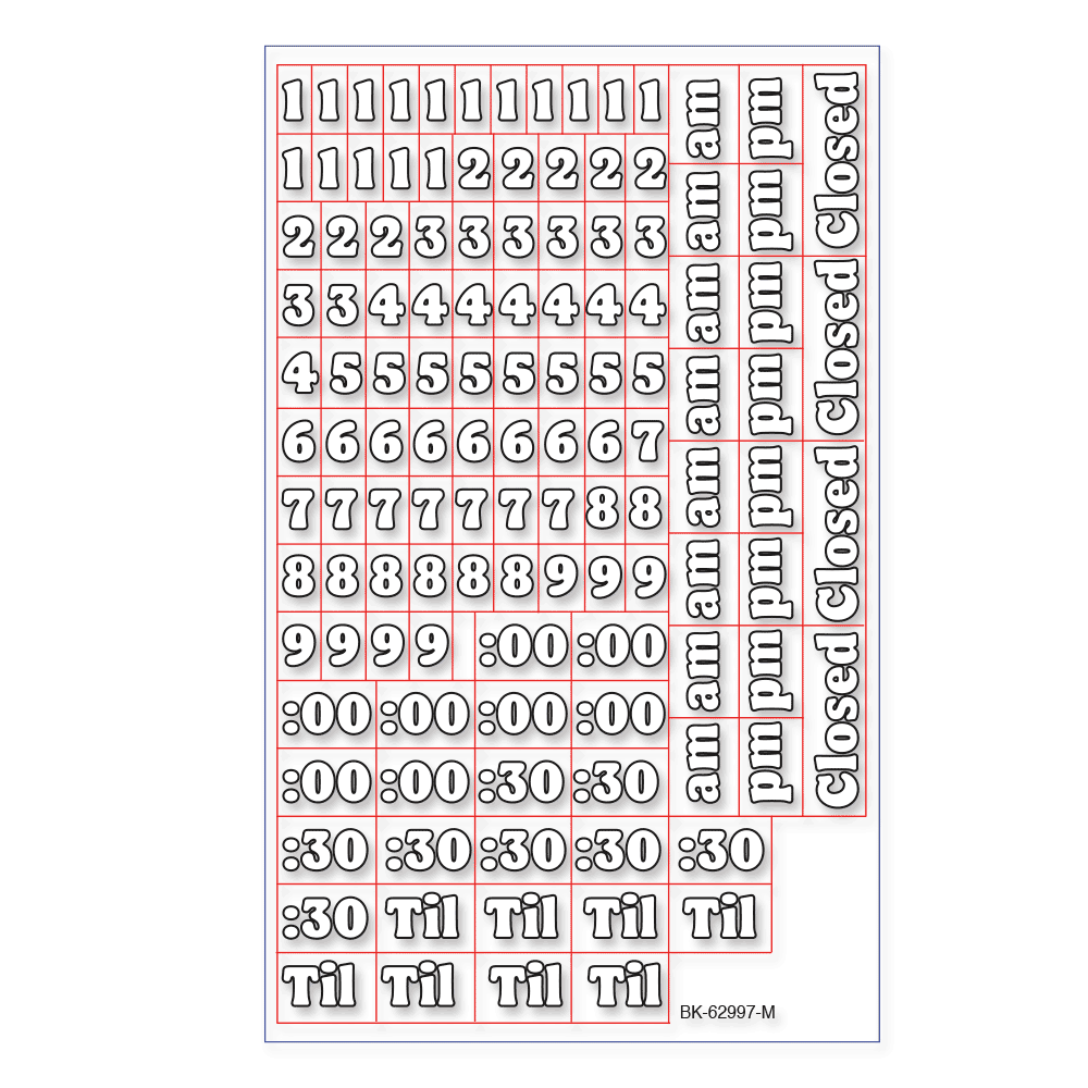 holiday hours snipe sheet with times and closed option