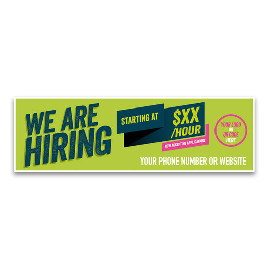Custom - Hiring Banner -  10 Ft. X 3 Ft.