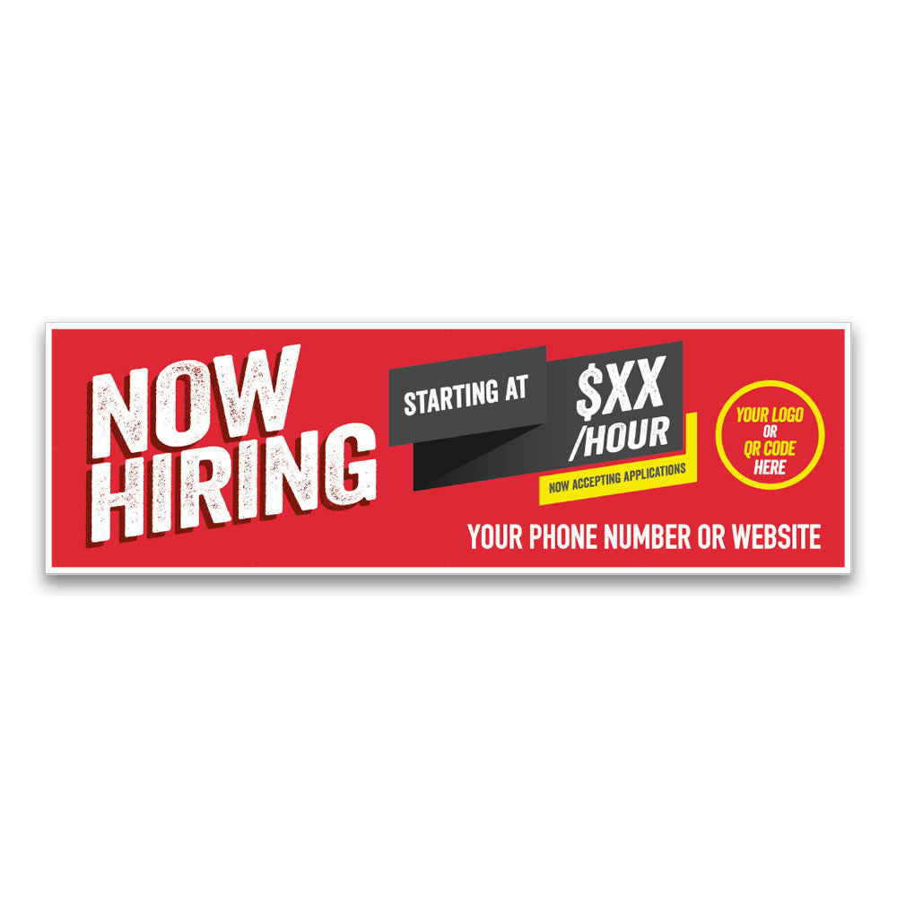 Custom - Hiring Banner -  10 Ft. X 3 Ft.