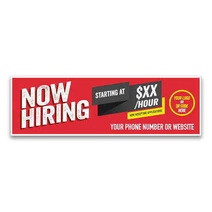 Custom - Hiring Banner -  10 Ft. X 3 Ft.