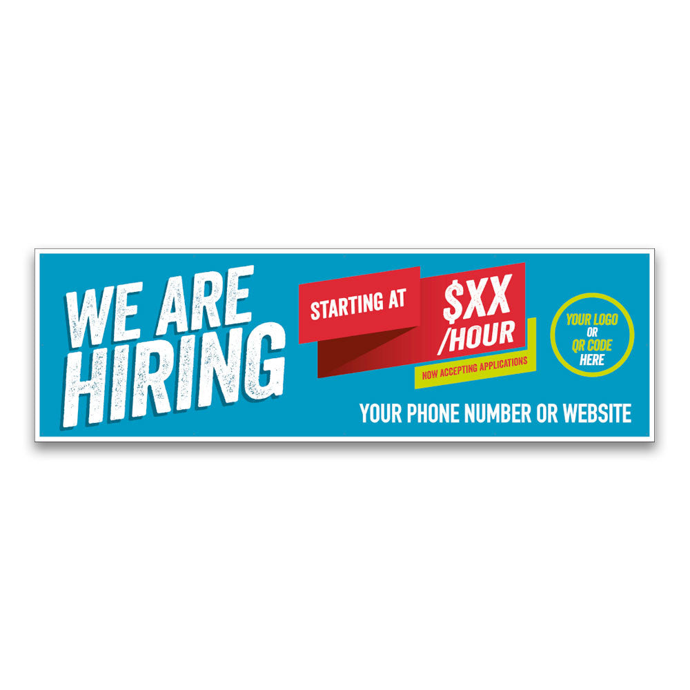 Custom - Hiring Banner -  10 Ft. X 3 Ft.