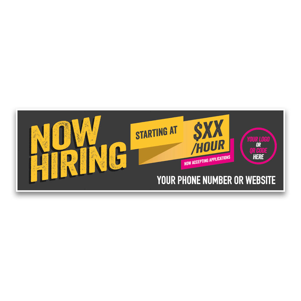 Custom - Hiring Banner -  10 Ft. X 3 Ft.