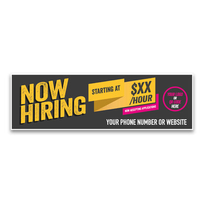 Custom - Hiring Banner -  10 Ft. X 3 Ft.