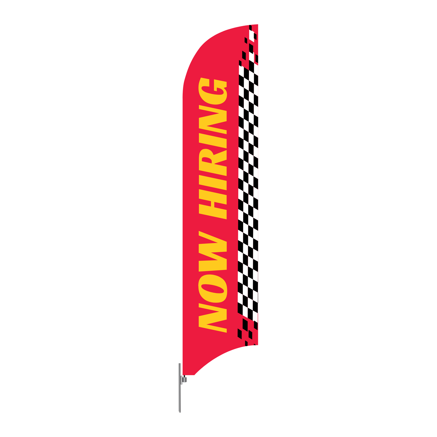 Now Hiring - Blade Flag Red & Yellow - 13 Ft.