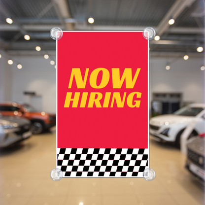 Now Hiring - Poster Red & Yellow - 29 in. x 42 in.
