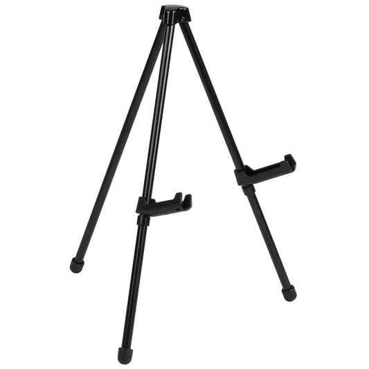 black 14 inch easel display white background