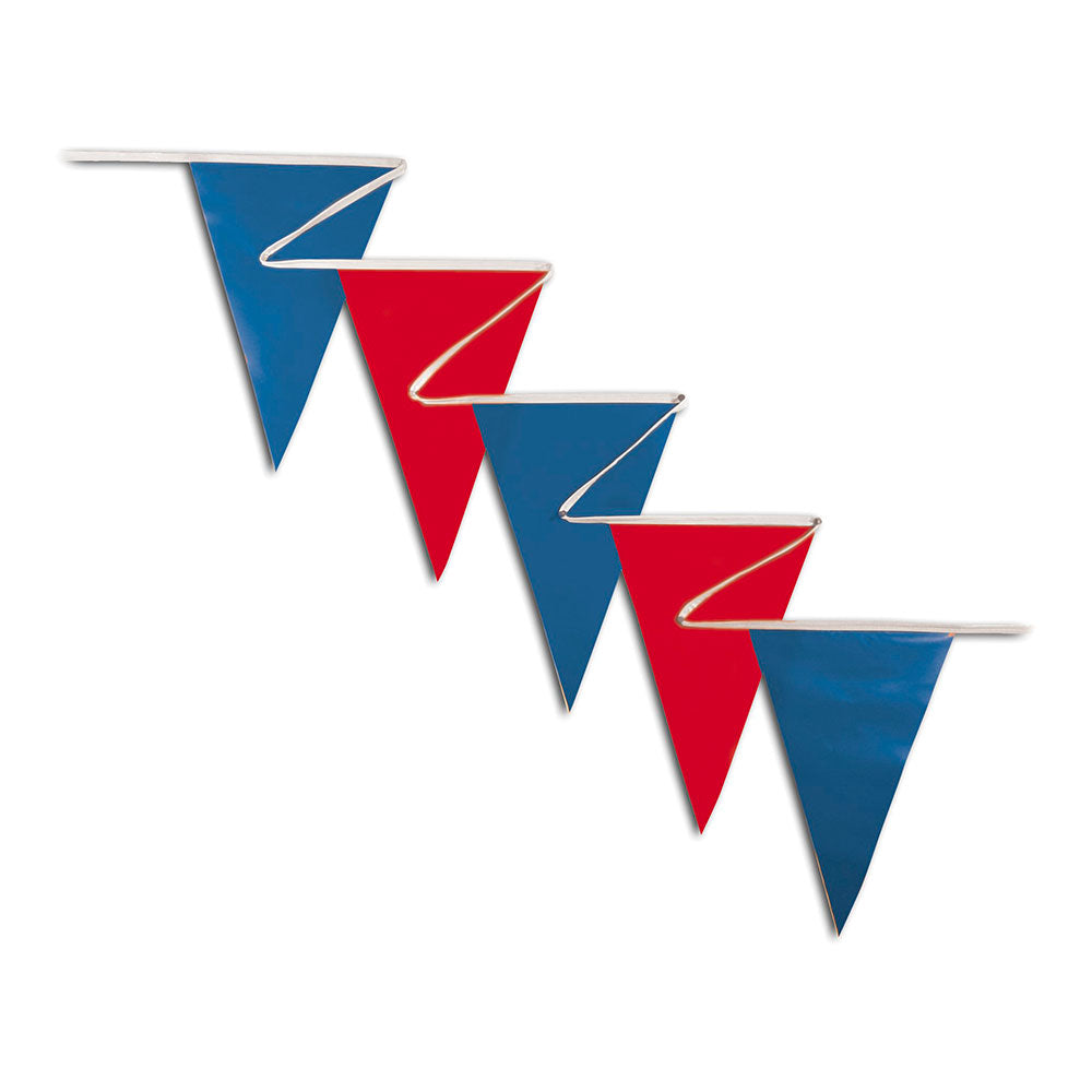 Pennants (Normal Duty) - Red & Blue  100 Ft.