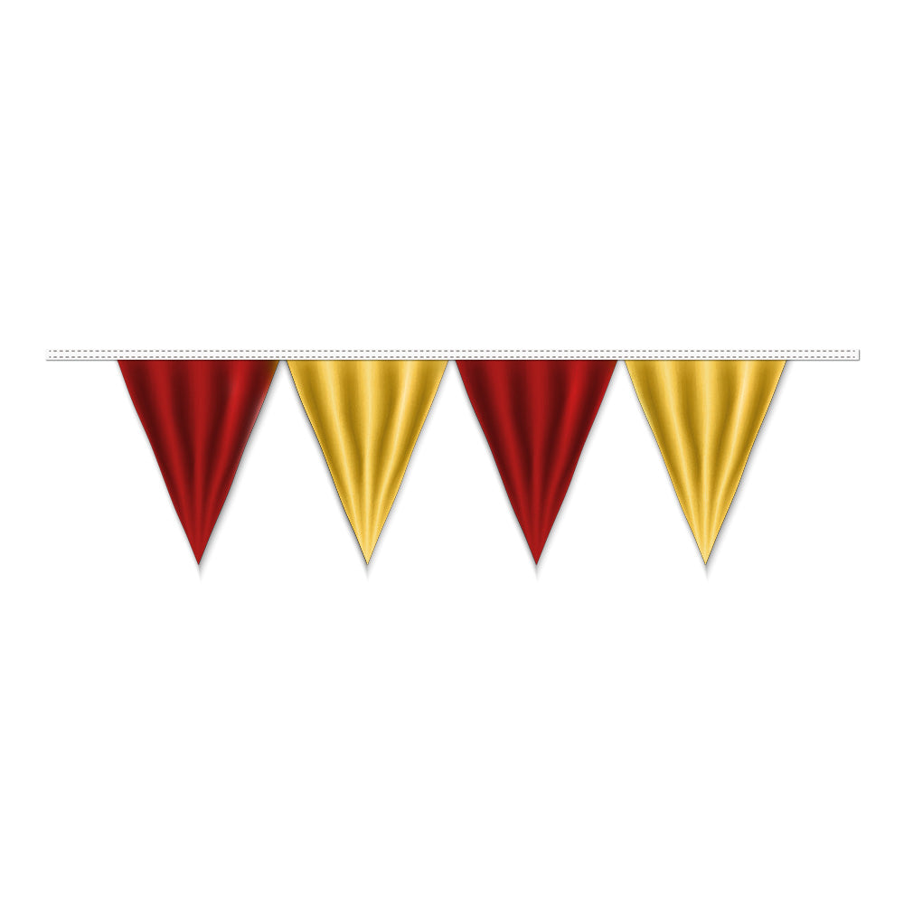 Pennants (Normal Duty) - Red & Yellow  100 Ft.