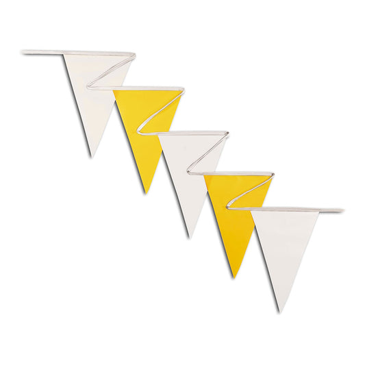 Pennants (Normal Duty) - Yellow & White 100 Ft.