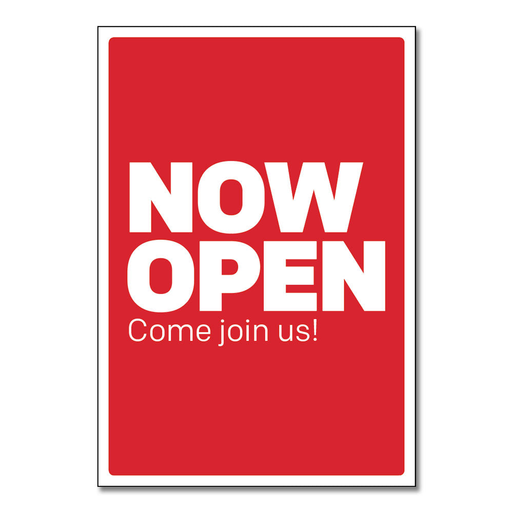 Now Open - Poster - 29 In. X 42 In. – OperationalSignage.com