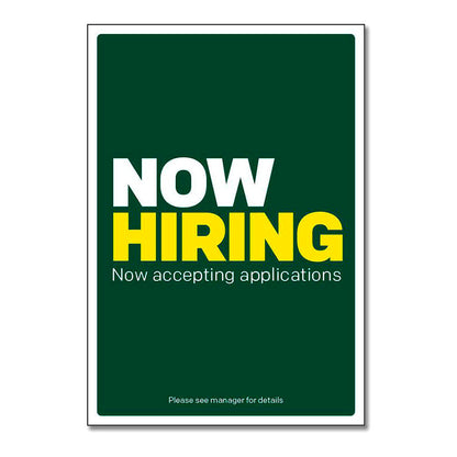 Now Hiring - Poster - 29 In. X 42 In.