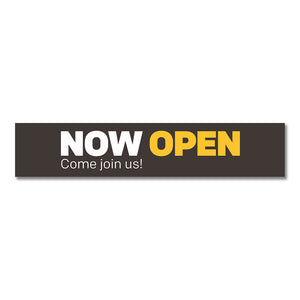 Now Open - Door Decal - 30 In. X 6 In.