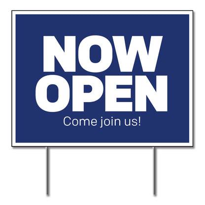 Now Open - Lawn Sign - 24 In. X 18 In.