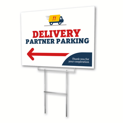 Delivery Partner Pickup - Directional Lawn Sign - 24 In. X 18 In.