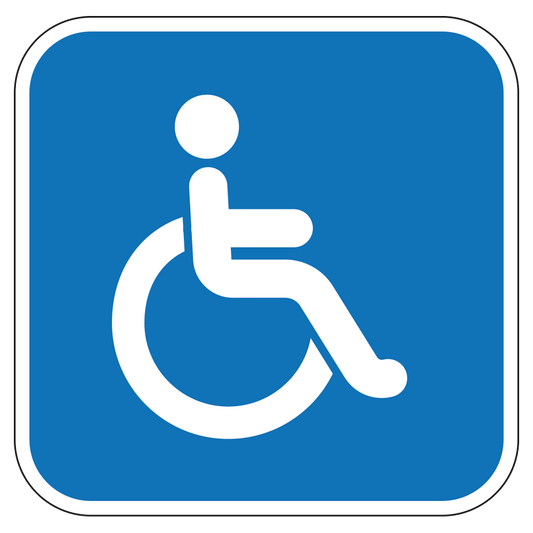 Handicap Wheelchair Logo - Sign   10 In. X 10 In.