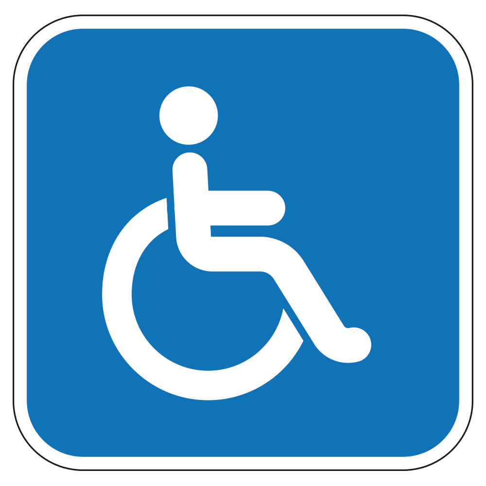 Handicap Wheelchair Logo - Sign   10 In. X 10 In.