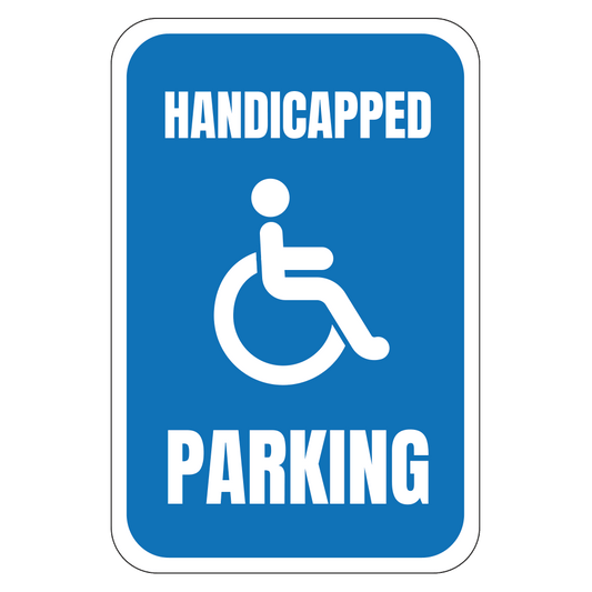 Handicapped Parking Logo - Sign   12 In. X 18 In.