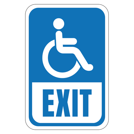 Handicap Exit Logo - Sign   12 In. X 18 In.