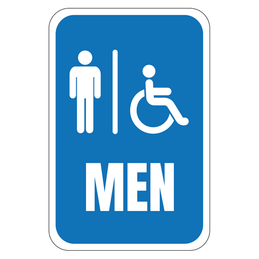 Handicap Men'S Restroom - Sign   12 In. X 18 In.
