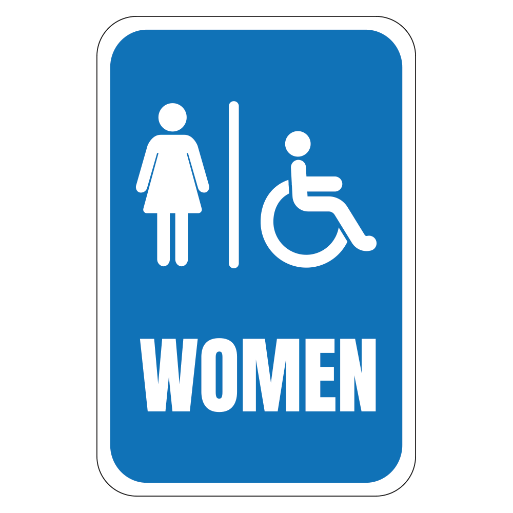 Handicap Women'S Restroom - Sign   12 In. X 18 In.