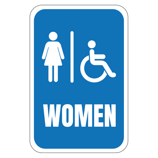 Handicap Women'S Restroom - Sign   12 In. X 18 In.