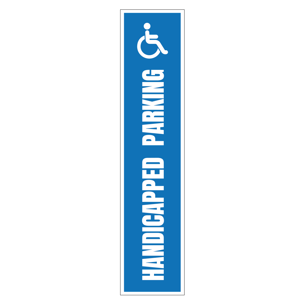 Handicapped Parking Logo - Sign   8 In. X 36 In.