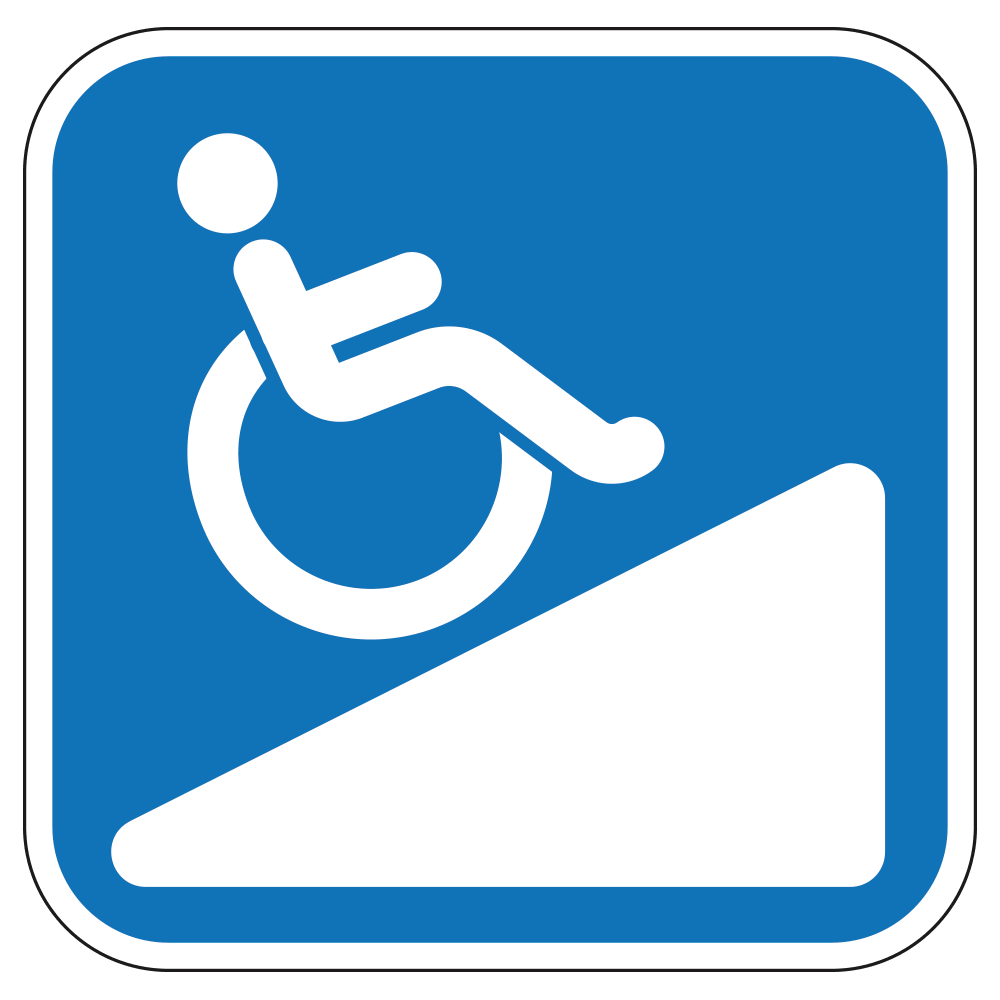 Handicap Ramp Logo - Sign   10 In. X 10 In.