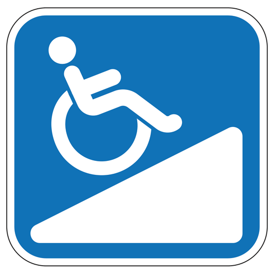 Handicap Ramp Logo - Sign   10 In. X 10 In.