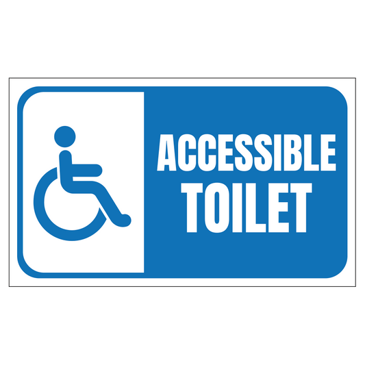 Accessible Toilet, Handicap - Sign - 20 In. X 12 In.