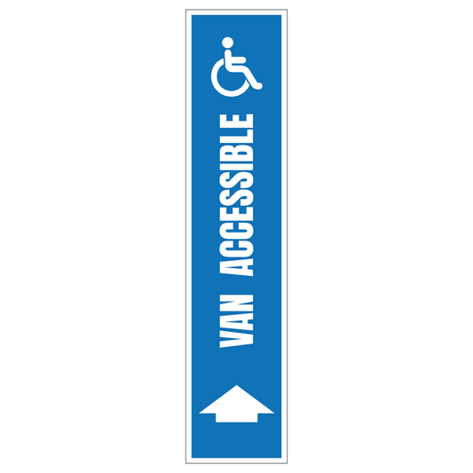 Handicap Van Accessible Up Arrow - Sign   8 In. X 36 In.
