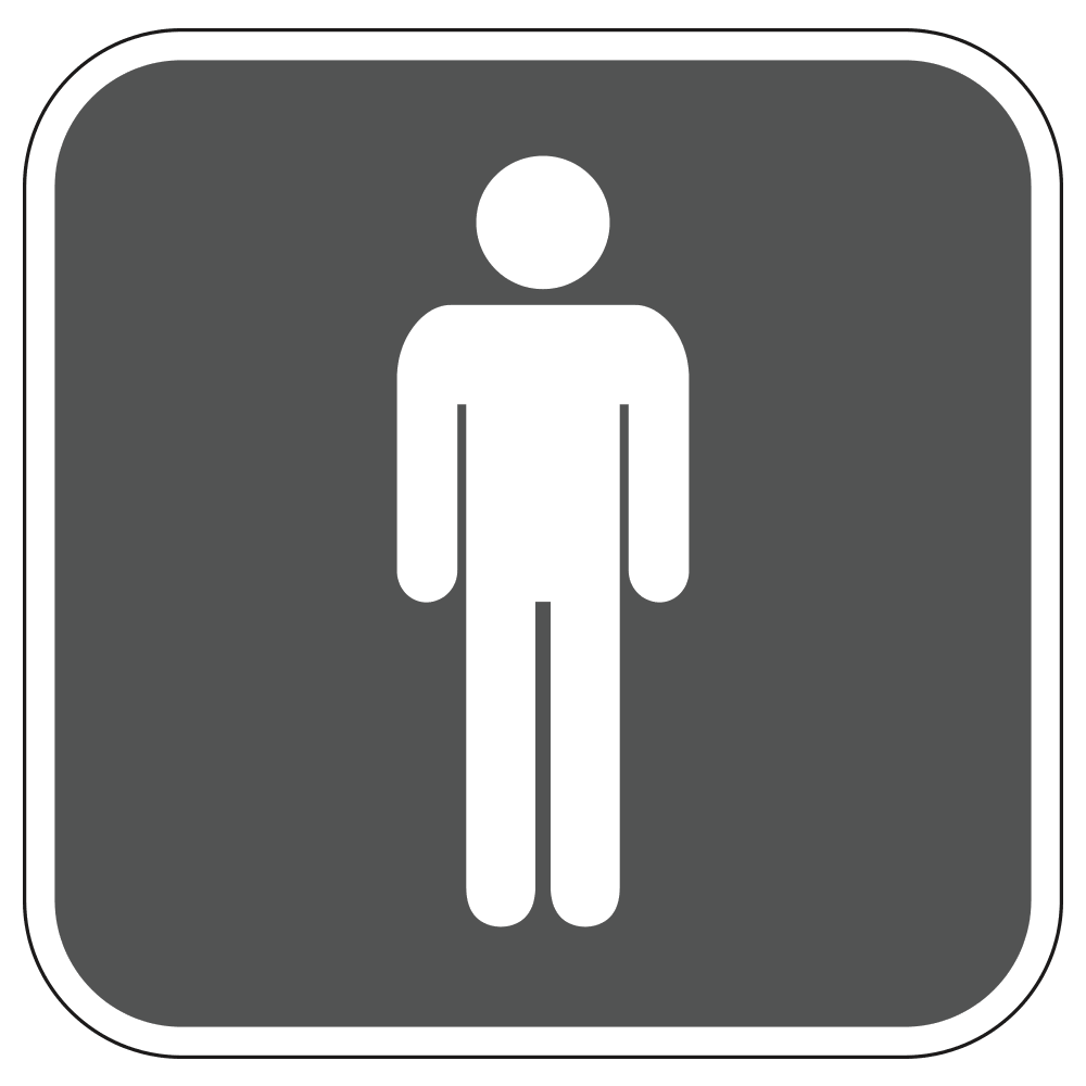 Mens Restroom Logo - Sign   10 In. X 10 In.