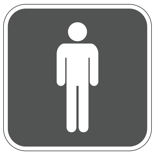 Mens Restroom Logo - Sign   10 In. X 10 In.