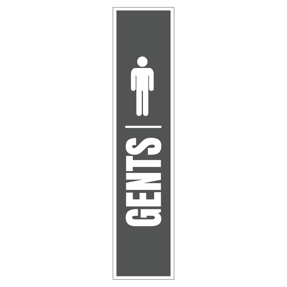 Gents (Men'S) Restroom - Sign - 8 In. X 36 In.