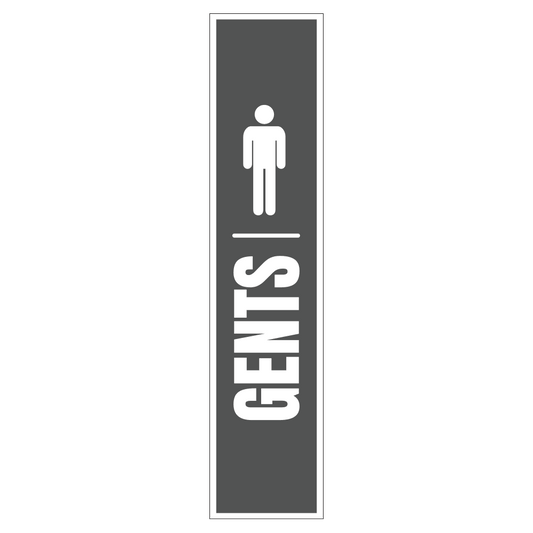 Gents (Men'S) Restroom - Sign - 8 In. X 36 In.